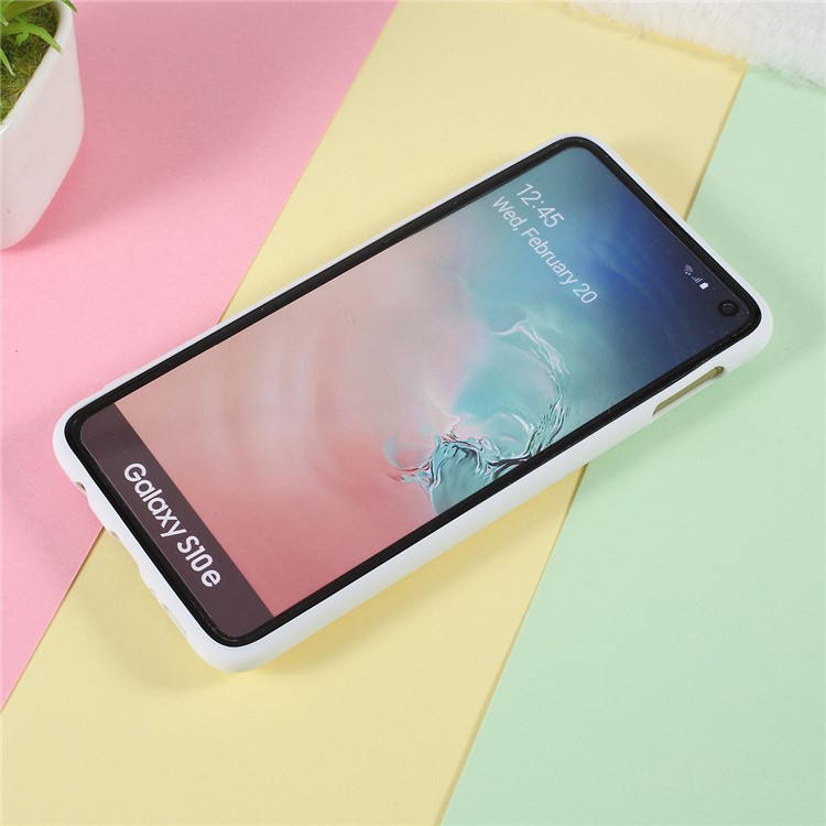 3D Bubble Tea Pattern TPU Shell Case for Samsung Galaxy S10e - White-3