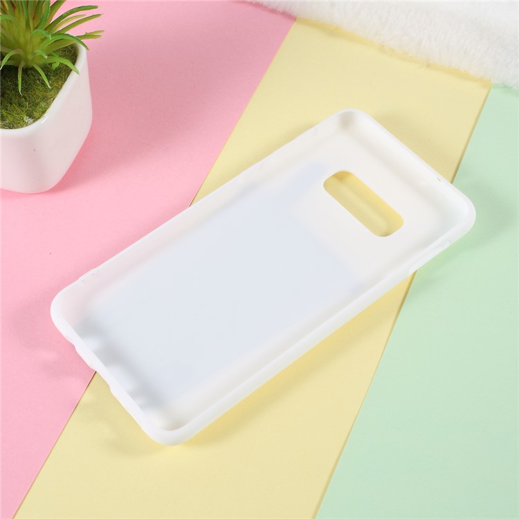 3D Bubble Tea Pattern TPU Shell Case for Samsung Galaxy S10e - White-4