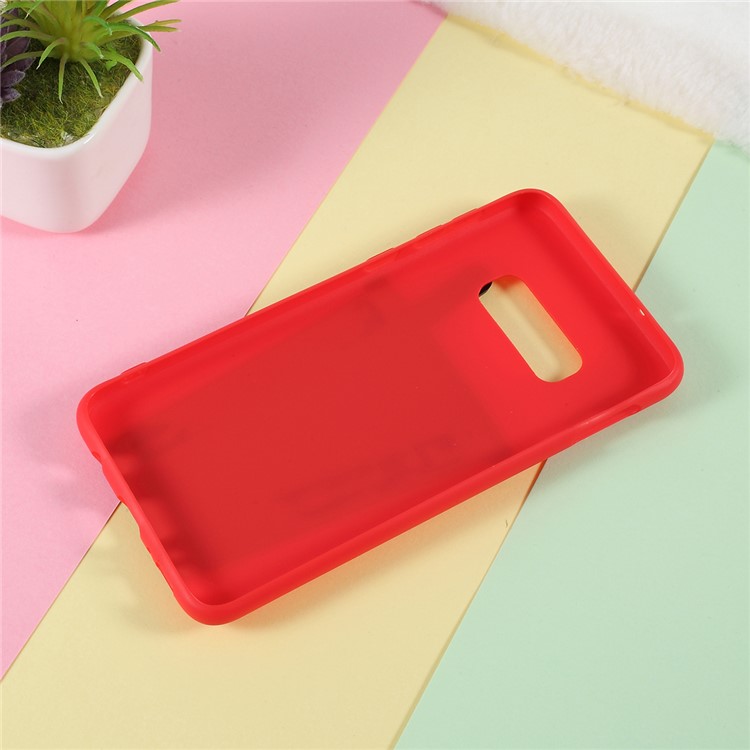 3D Padrão De Chá Da Bolha TPU Shell Case Para Samsung Galaxy S10e - Vermelho-4