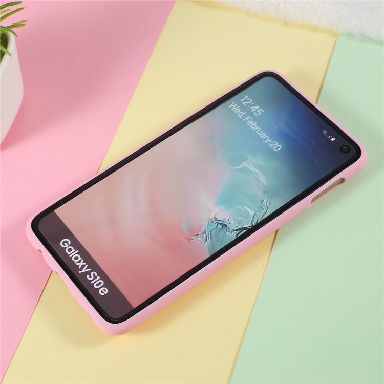 3D Bubble Tea Pattern TPU Shell Case for Samsung Galaxy S10e - Pink-3