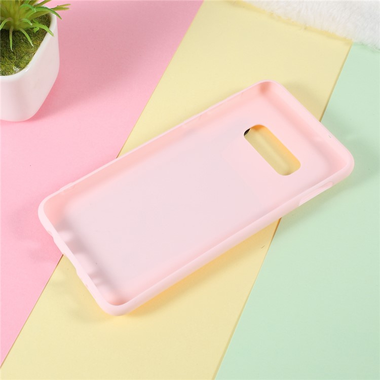 3D Bubble Tea Pattern TPU Shell Case for Samsung Galaxy S10e - Light Pink-4