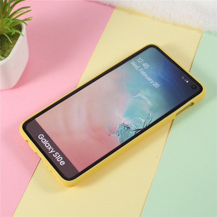 3D Bubble Tea Pattern TPU Shell Case for Samsung Galaxy S10e - Yellow-3