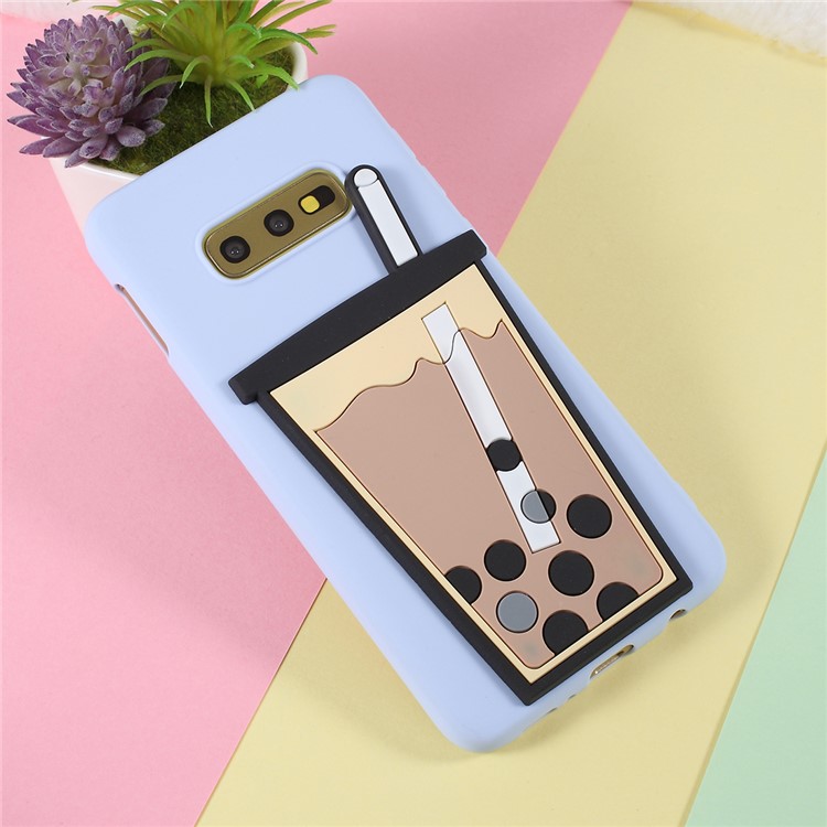 Coque 3D TPU Bubble Tea Pour Samsung Galaxy S10e - Violet Clair-2