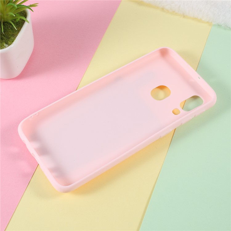 3D Bubble Tea Pattern TPU Case for Samsung Galaxy A40 - Light Pink-3