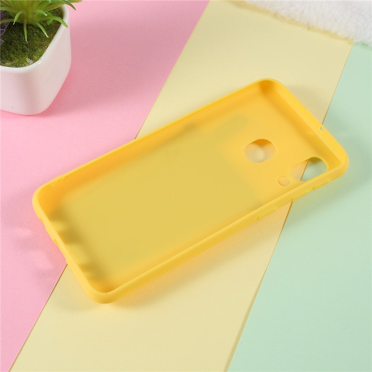 3D Bubble Tea Pattern TPU Case for Samsung Galaxy A40 - Yellow-3