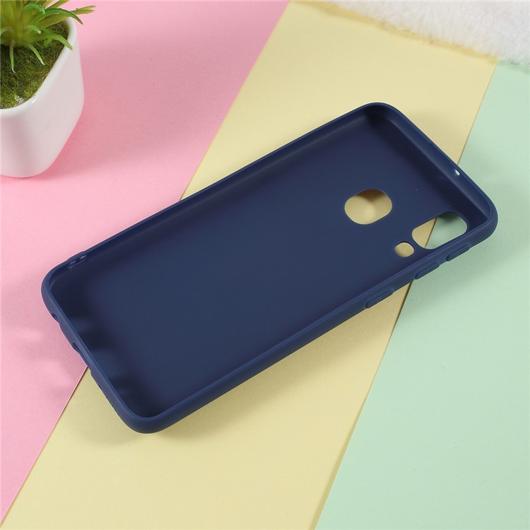3D Bubble Tea Pattern TPU Case for Samsung Galaxy A40 - Dark Blue-3