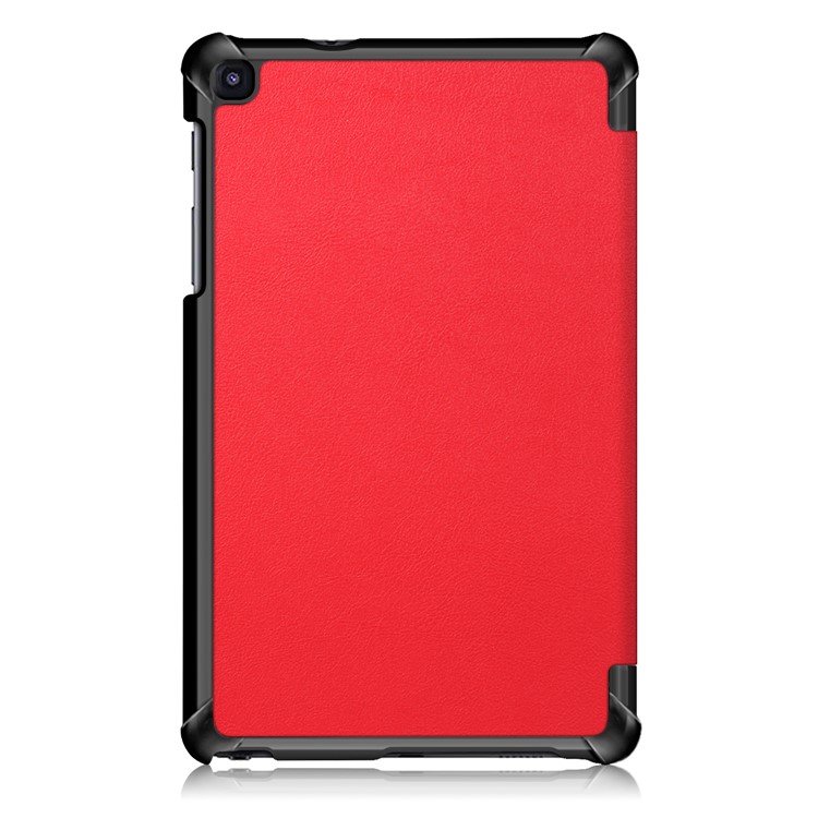 PU Leather Protection Cover Case with Tri-fold Stand for Samsung Galaxy Tab A 8.0 (2019) with S Pen P200 P205 - Red-3