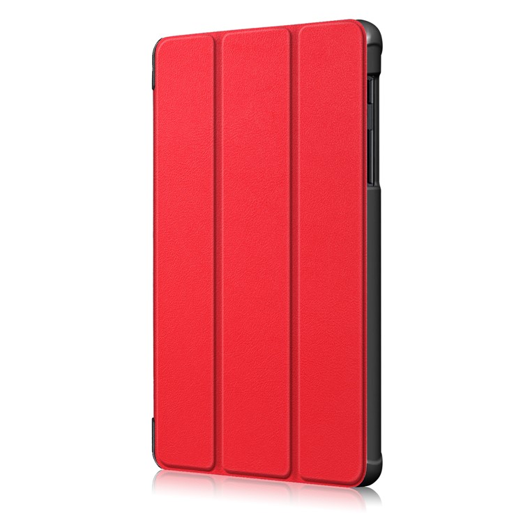 PU Leather Protection Cover Case with Tri-fold Stand for Samsung Galaxy Tab A 8.0 (2019) with S Pen P200 P205 - Red-4