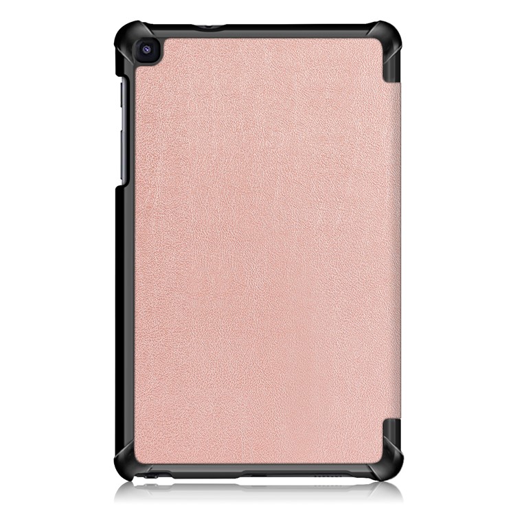 PU Leather Protection Cover Case with Tri-fold Stand for Samsung Galaxy Tab A 8.0 (2019) with S Pen P200 P205 - Rose Gold-3