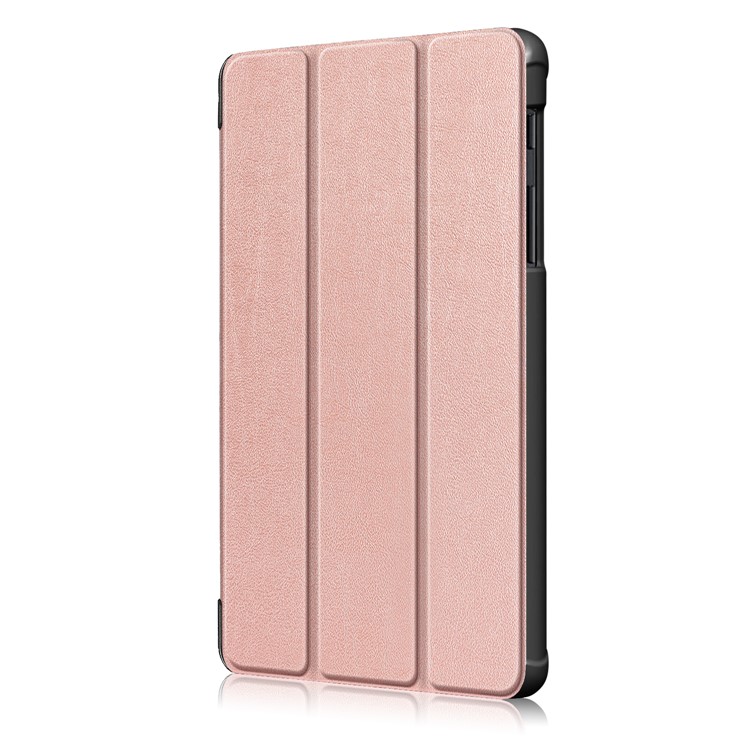PU Leather Protection Cover Case with Tri-fold Stand for Samsung Galaxy Tab A 8.0 (2019) with S Pen P200 P205 - Rose Gold-4