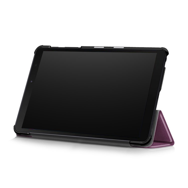 PU Leather Protection Cover Case with Tri-fold Stand for Samsung Galaxy Tab A 8.0 (2019) with S Pen P200 P205 - Purple-7