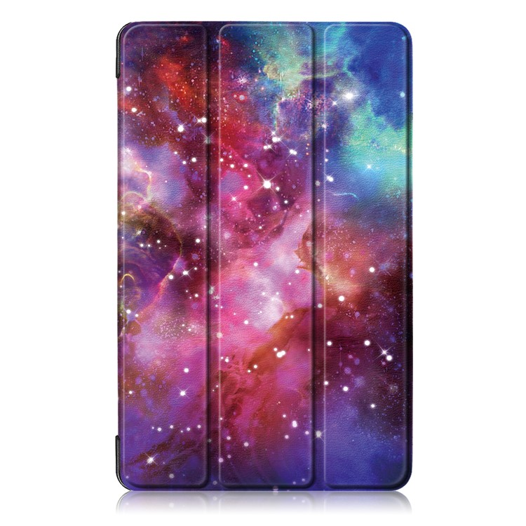 Pattern Printing Tri-fold Stand PU Leather Cover for Samsung Galaxy Tab A 8 (2019) SM-P200/P205 - Universe-2