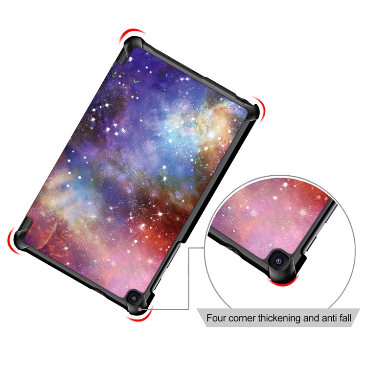 Pattern Printing Tri-fold Stand PU Leather Cover for Samsung Galaxy Tab A 8 (2019) SM-P200/P205 - Universe-5