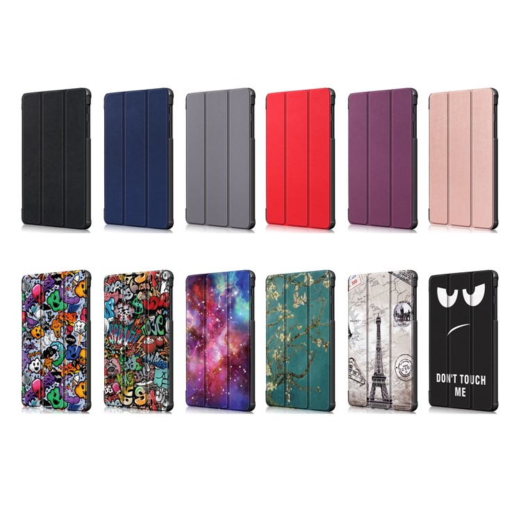 Pattern Printing Tri-fold Stand PU Leather Cover for Samsung Galaxy Tab A 8 (2019) SM-P200/P205 - Universe-9