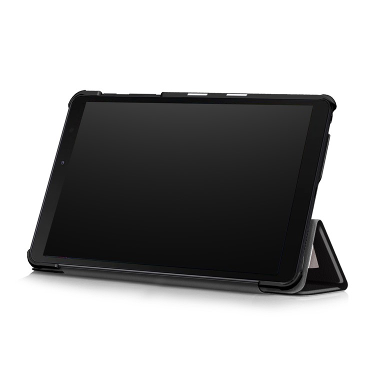 Шаблон Печати Три Раза Стенд PU Кожаный Чехол Для Samsung Galaxy Tab A 8 (2019) SM-P200 / P205 - Не Трогай Меня-7