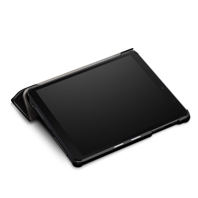 Шаблон Печати Три Раза Стенд PU Кожаный Чехол Для Samsung Galaxy Tab A 8 (2019) SM-P200 / P205 - Не Трогай Меня-8