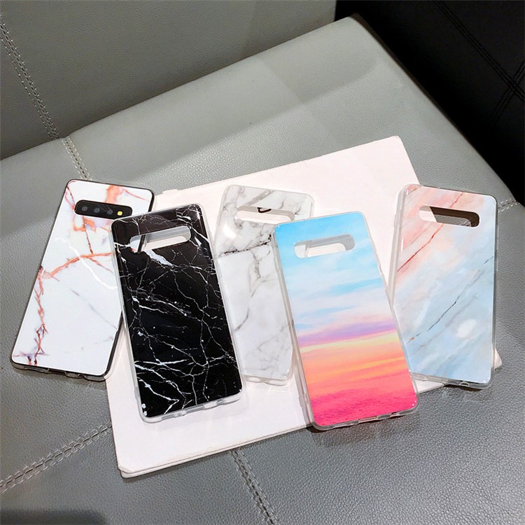 Marble Pattern IMD Glossy TPU Case for Samsung Galaxy S10 - Style A-3