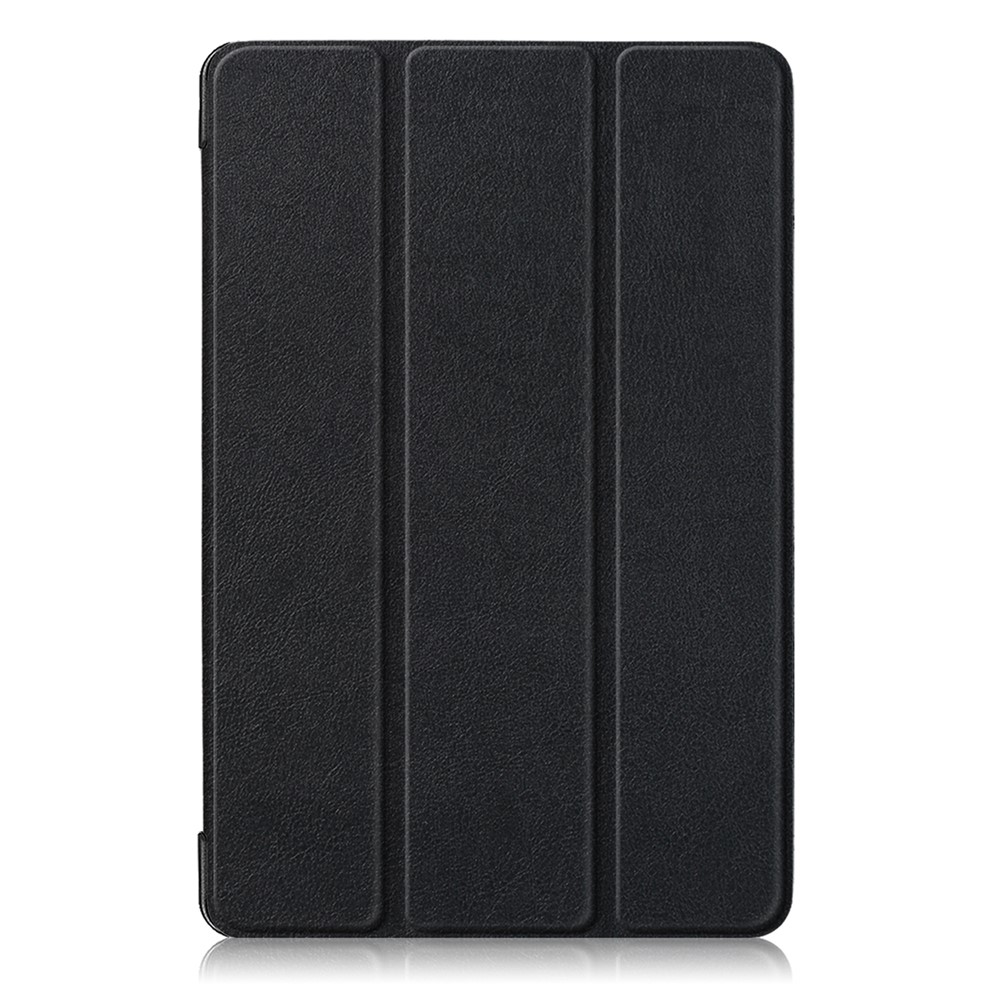 Étui Intelligent en Cuir PU Avec Support de Support à Trois Fois Pour Samsung Galaxy Tab S5e Sm-t720 / Sm-t725 - le Noir