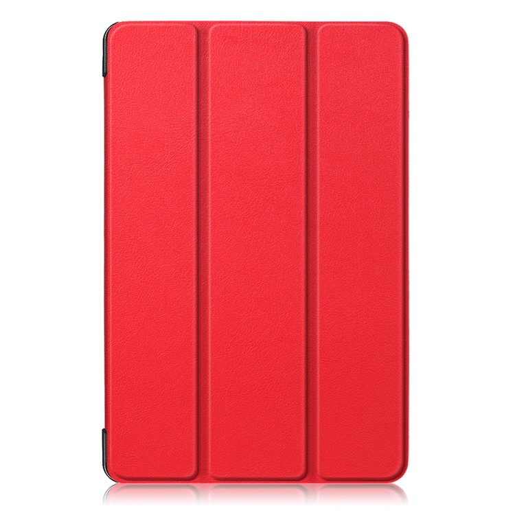 PU Leder Smart Case Mit Stabilem Dreifachem Stand Für Samsung Galaxy Tab S5e SM-T720/SM-T725 - Rot-2