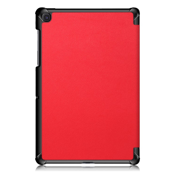 PU Leder Smart Case Mit Stabilem Dreifachem Stand Für Samsung Galaxy Tab S5e SM-T720/SM-T725 - Rot-3