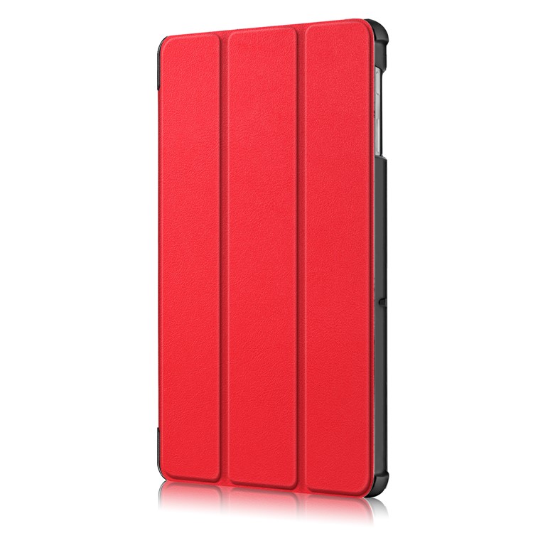 PU Leder Smart Case Mit Stabilem Dreifachem Stand Für Samsung Galaxy Tab S5e SM-T720/SM-T725 - Rot-4