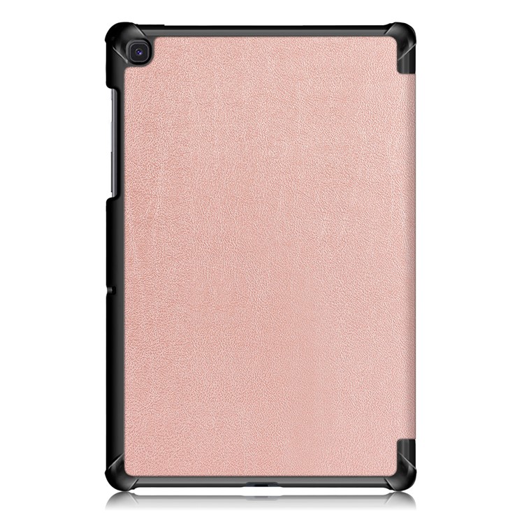 Caso Inteligente de Couro PU Com Suporte de Três Dobras Estáveis ​​para o Samsung Galaxy Tab S5e SM-T720/SM-T725 - Rosa Ouro-3