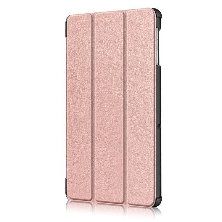 Caso Inteligente de Couro PU Com Suporte de Três Dobras Estáveis ​​para o Samsung Galaxy Tab S5e SM-T720/SM-T725 - Rosa Ouro-4