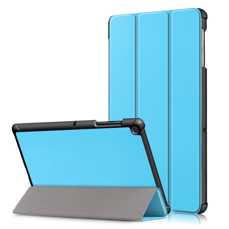 PU Leather Smart Case with Tri-fold Stand for Samsung Galaxy Tab S5e SM-T720/SM-T725 - Sky Blue-1