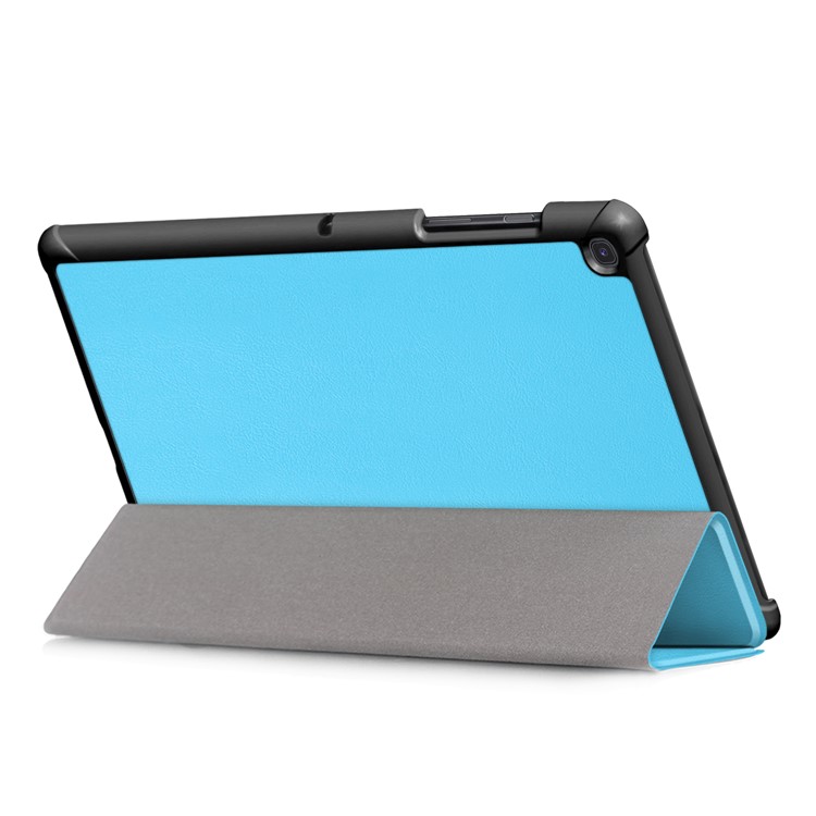 PU Leather Smart Case with Tri-fold Stand for Samsung Galaxy Tab S5e SM-T720/SM-T725 - Sky Blue-6