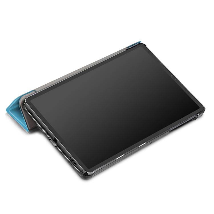 Custodia in Pelle PU Con Supporto Per Tri-folter Stabile Per Samsung Galaxy Tab S5e SM-T720/SM-T725 - Cielo Blu-8