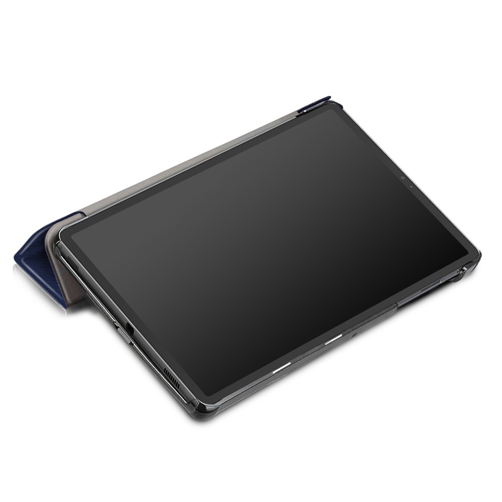 PU Leather Smart Case with Tri-fold Stand for Samsung Galaxy Tab S5e SM-T720/SM-T725 - Dark Blue-8