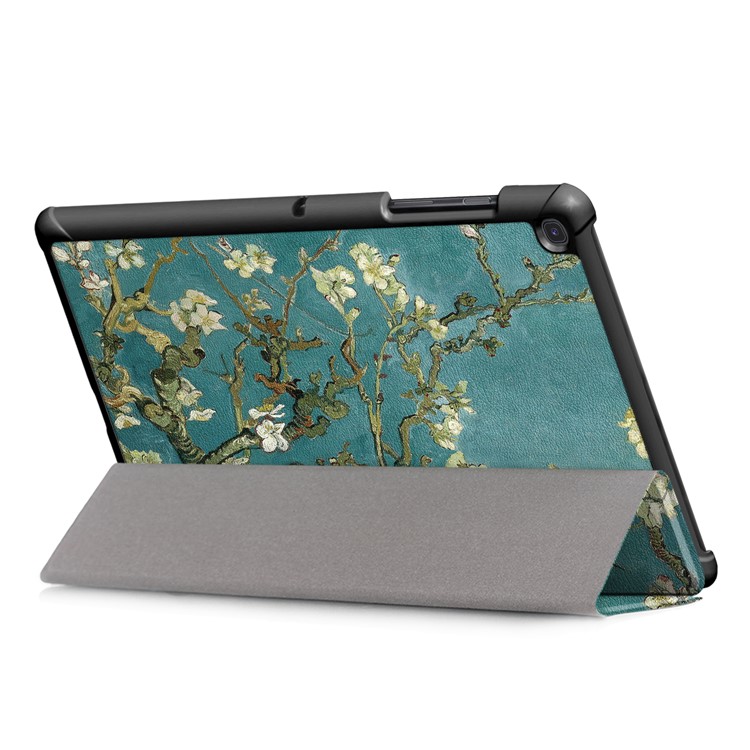 Caso Inteligente de Couro PU Para Samsung Galaxy Tab S5e Sm-t720/sm-t725 Impressão de Padrão Tri-fold Stand Tampa de Tablet - Winterweet-6