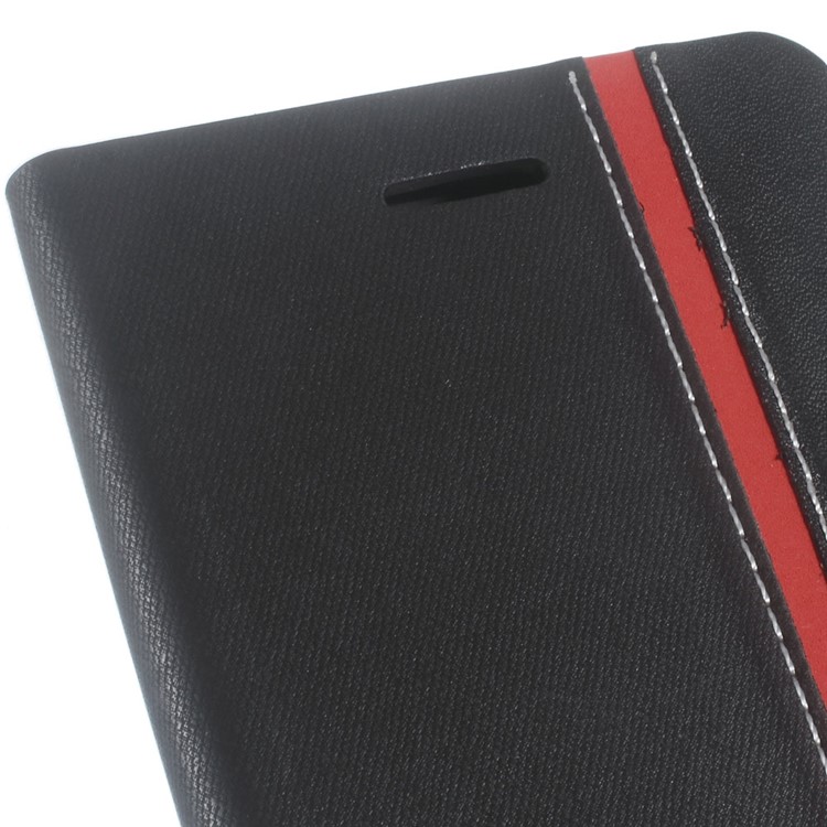 Dual-color Card Holder Leather Stand Phone Case for Samsung Galaxy J7 (2016) J710 - Black-8