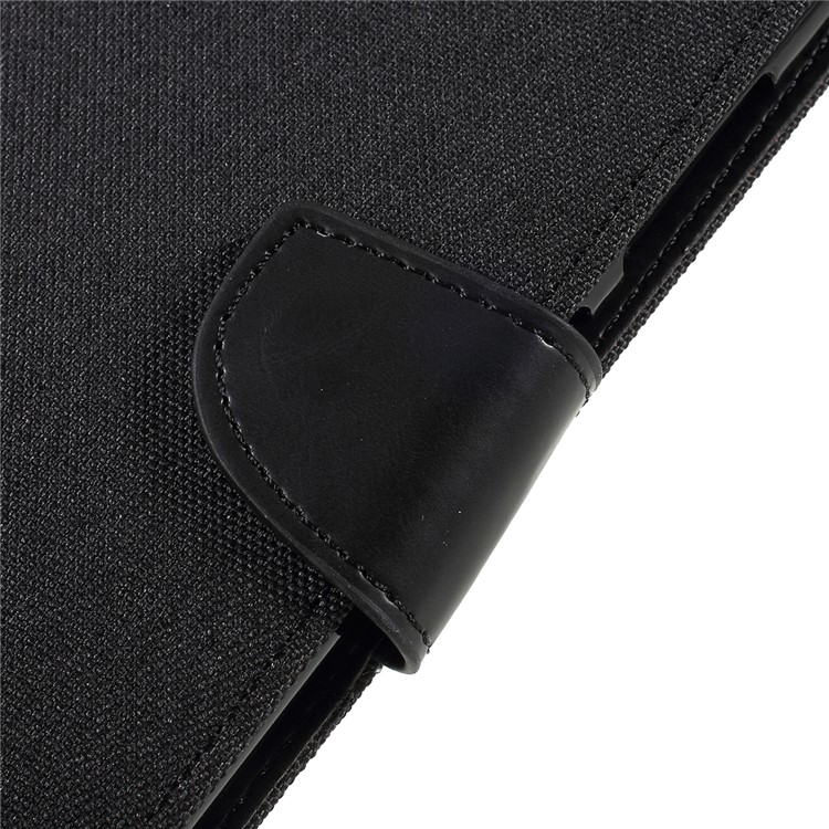 MERCURY GOOSPERY Canvas Diary Leather Wallet Phone Cover for Samsung Galaxy A10 - Black-6