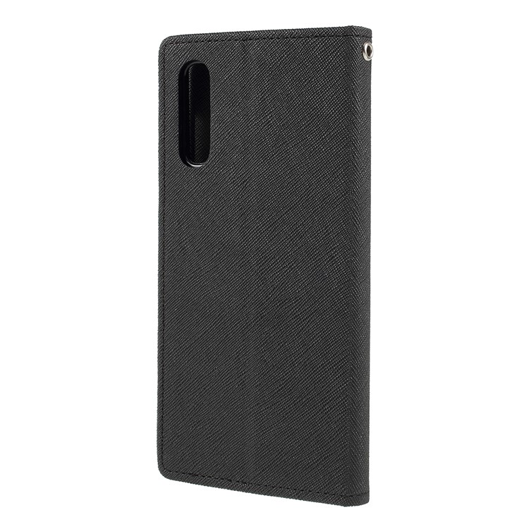 MERCURY GOOSPERY Leather Wallet Case for Samsung Galaxy A50 - Black-2