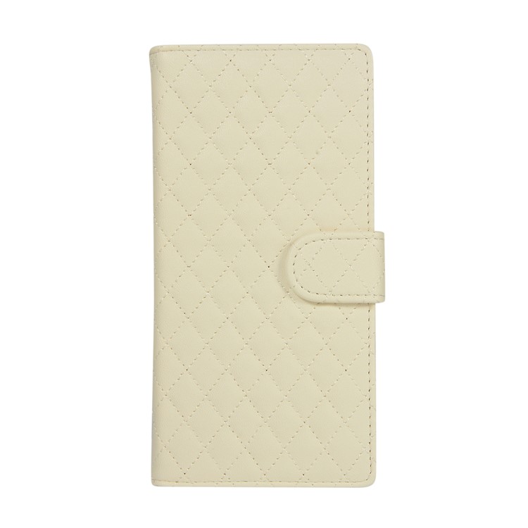 

Stitching Grid Leather Wallet Cell Phone Case for Samsung Galaxy M20 - Yellow, Galaxy M20