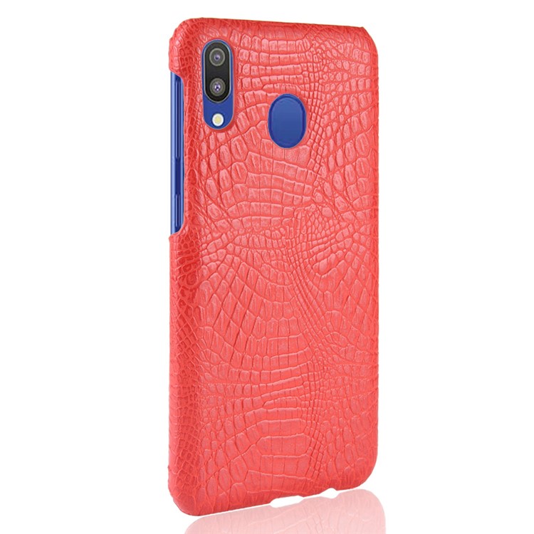 Crocodile Texture PU Leather Coated PC Hard Cover for Samsung Galaxy A20e - Red-3