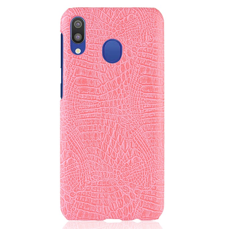 Crocodile Texture PU Leather Coated PC Hard Cover for Samsung Galaxy A20e - Pink-3