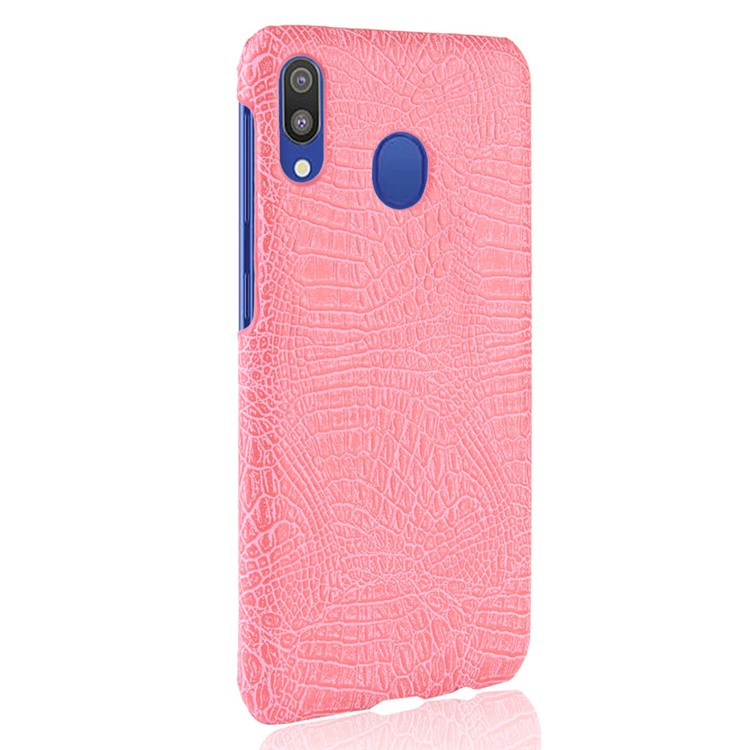 Crocodile Texture PU Leather Coated PC Hard Cover for Samsung Galaxy A20e - Pink-4