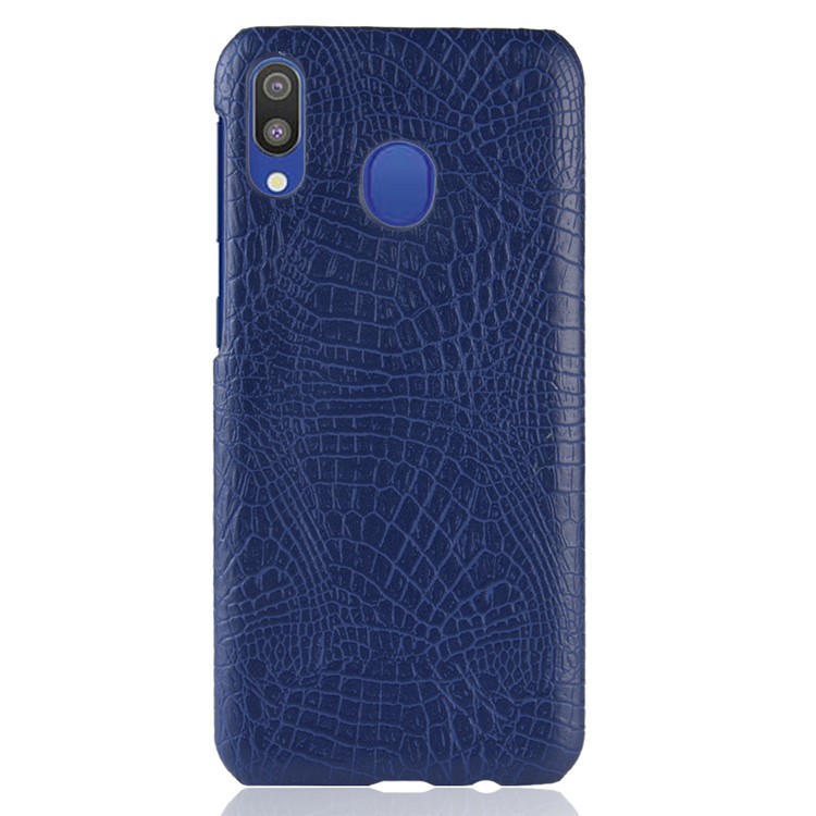 Crocodile Texture PU Leather Coated PC Hard Cover for Samsung Galaxy A20e - Dark Blue-3