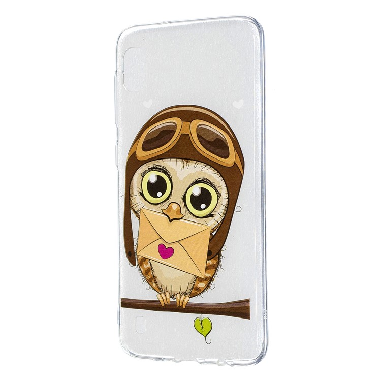 Cartoon Pattern Printing Soft TPU Cell Phone Case for Samsung Galaxy A10 - Owl-5