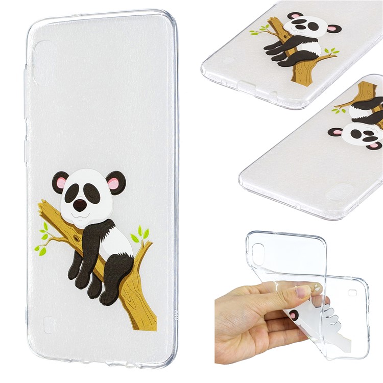 Teste Padrão Dos Desenhos Animados Que Imprime O Caso Macio Do Telemóvel De TPU Para A Galáxia A10 De Samsung - Ramo De Panda-1