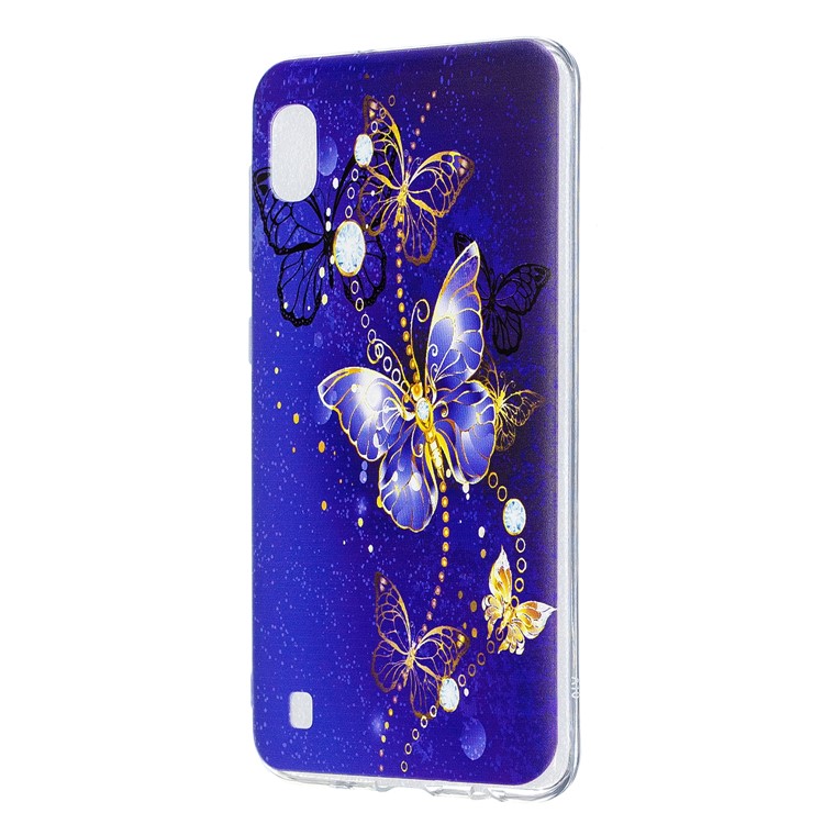 Teste Padrão Dos Desenhos Animados Que Imprime O Caso Macio Do Telemóvel De TPU Para A Galáxia A10 De Samsung - Borboleta Azul-5