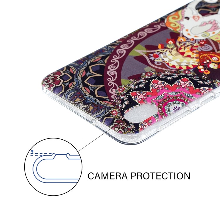 Teste Padrão Dos Desenhos Animados Que Imprime O Caso Macio Do Telemóvel De TPU Para A Galáxia A10 De Samsung - Elefante Floral-3