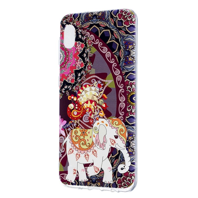 Teste Padrão Dos Desenhos Animados Que Imprime O Caso Macio Do Telemóvel De TPU Para A Galáxia A10 De Samsung - Elefante Floral-5