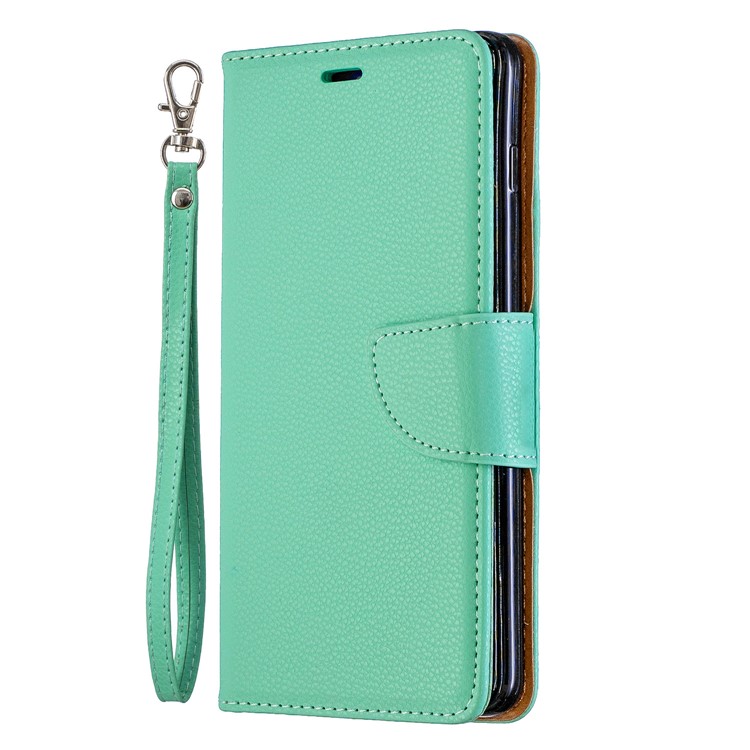 Lichia Pele PU Couro Stand Case Carteira Para Samsung Galaxy S10 Plus - Verde-2