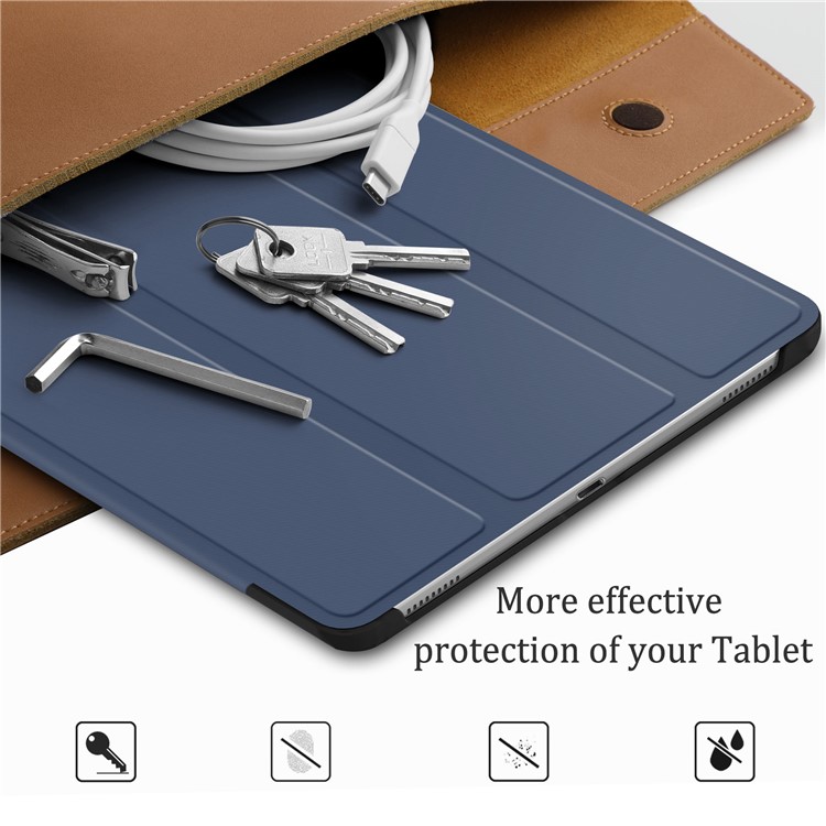 Tri-fold Leather Stand Case for Samsung Galaxy TAB A 10.1 (2019) SM-T510/SM-T515 - Blue-4