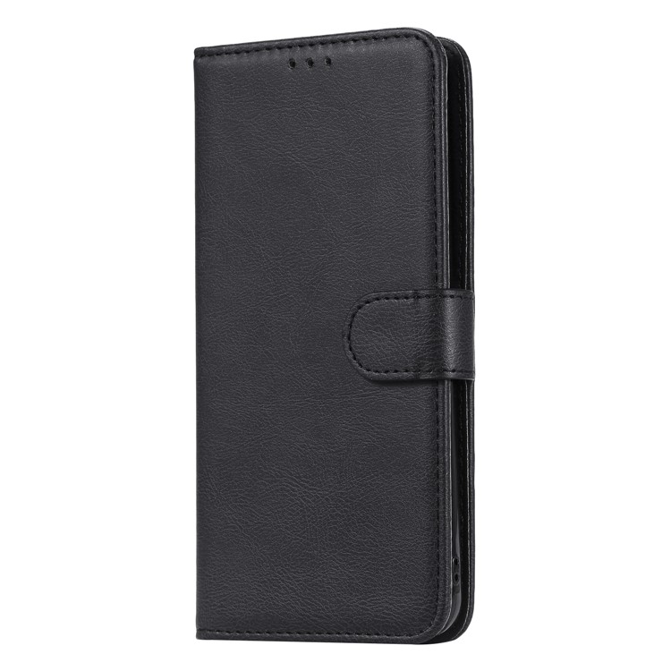 Magnetic KT Leather Series-3 Retalla de Cuero de Billetera 2 en 1 Desmontable Para Samsung Galaxy A50 / A30 / A20 - Negro