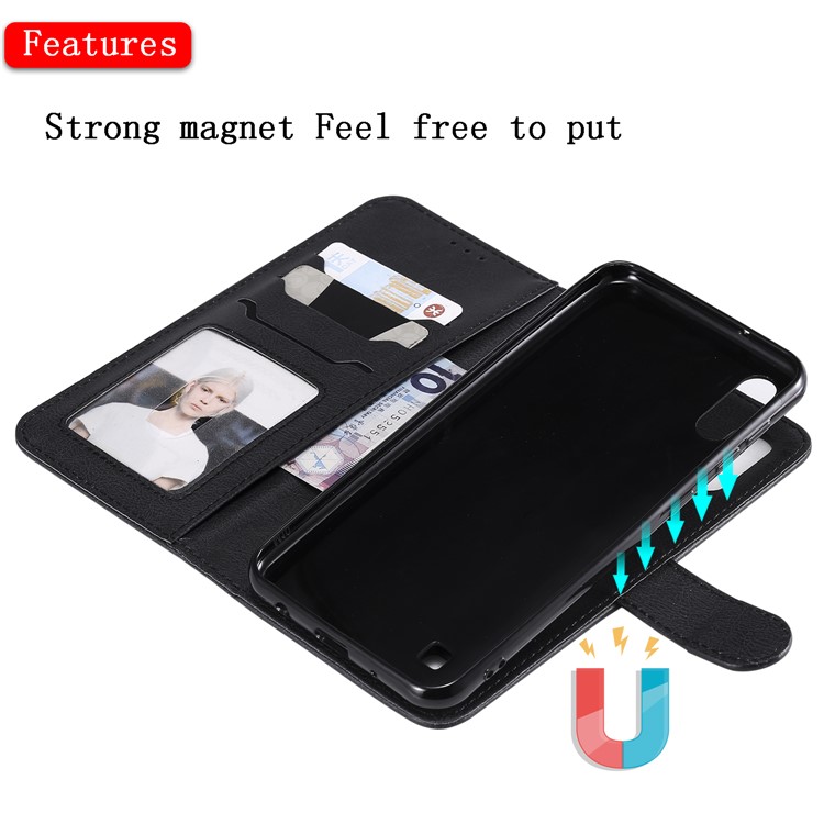 Magnetic Detachable 2-in-1 Wallet Leather Stand Case for Samsung Galaxy M10 - Black-5