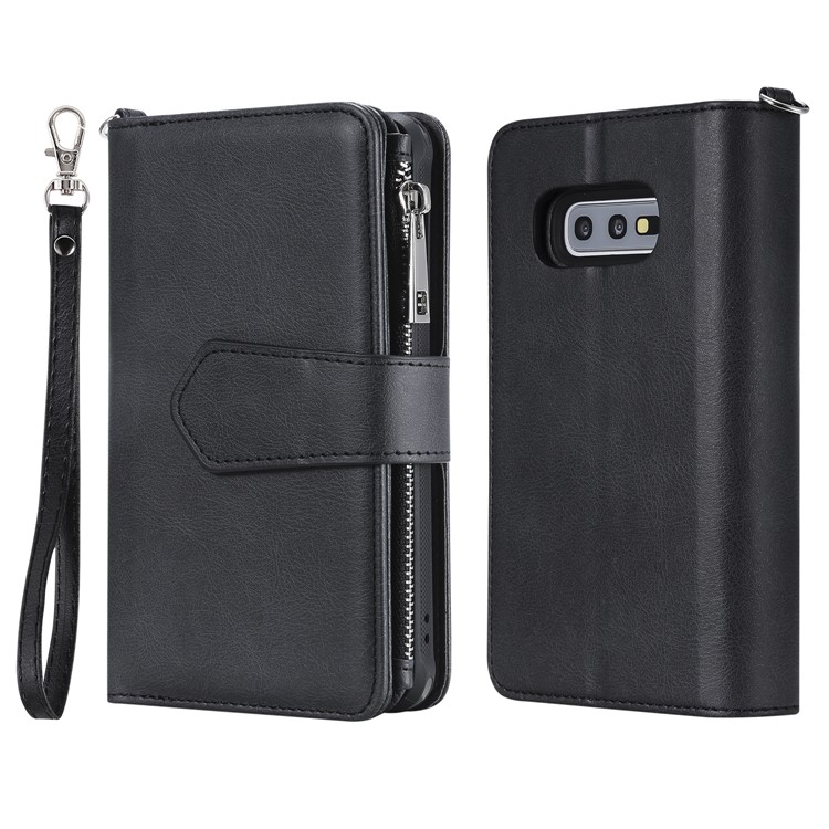 Detachable 2-in-1 TPU + Zipper Wallet Leather Flip Casing for Samsung Galaxy S10e - Black-2